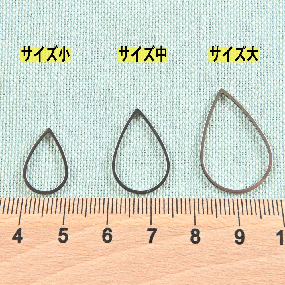 Amazon | 【サージカルステンレス 316】 フレームパーツ シルバー 涙